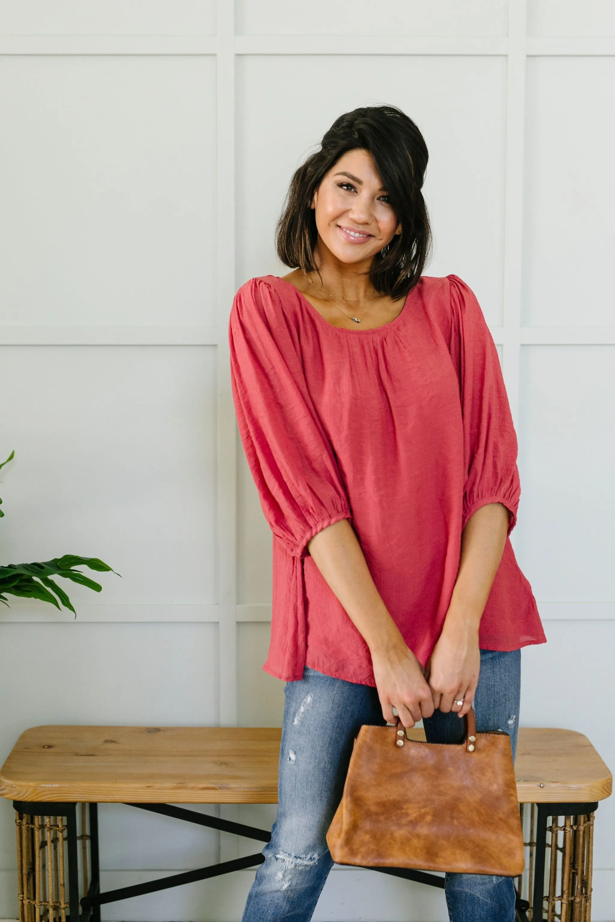 Persimmon Peasant Blouse