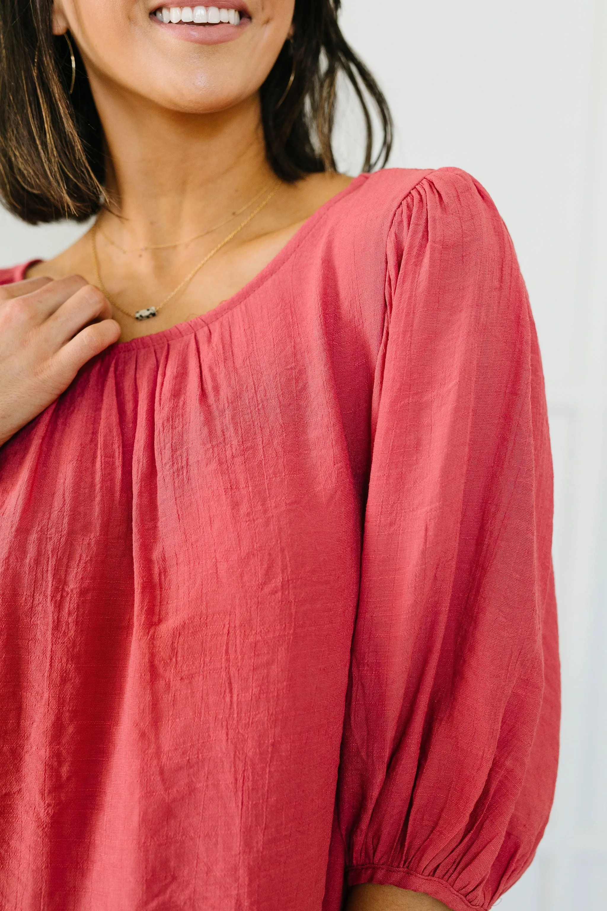 Persimmon Peasant Blouse