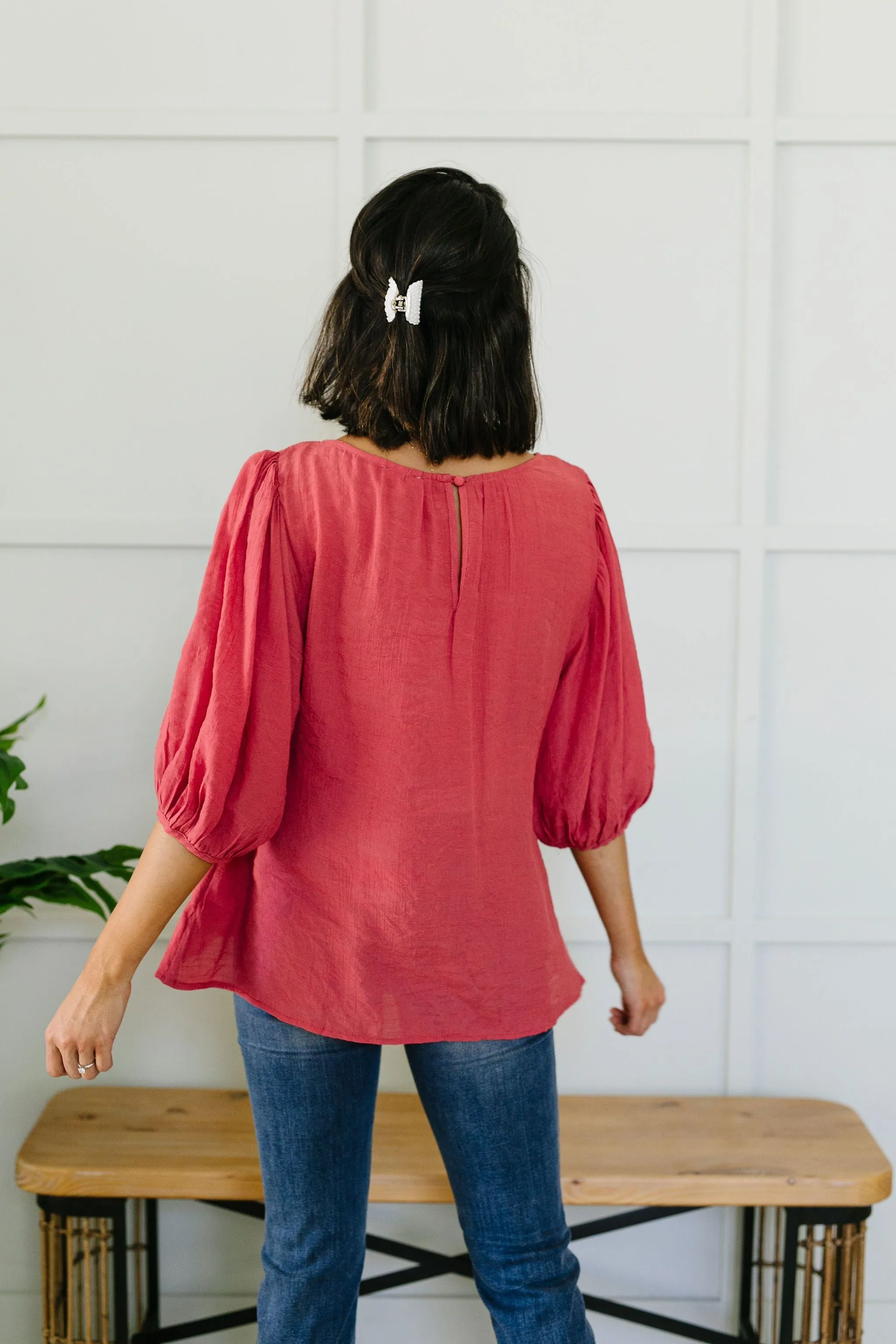 Persimmon Peasant Blouse