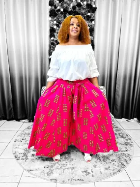 Pink & Green Palazzo Pants