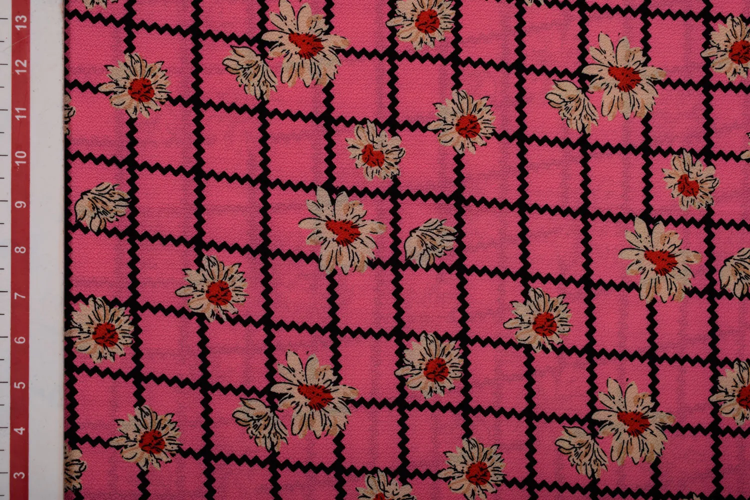 Pink Bubble Georgette Fabric