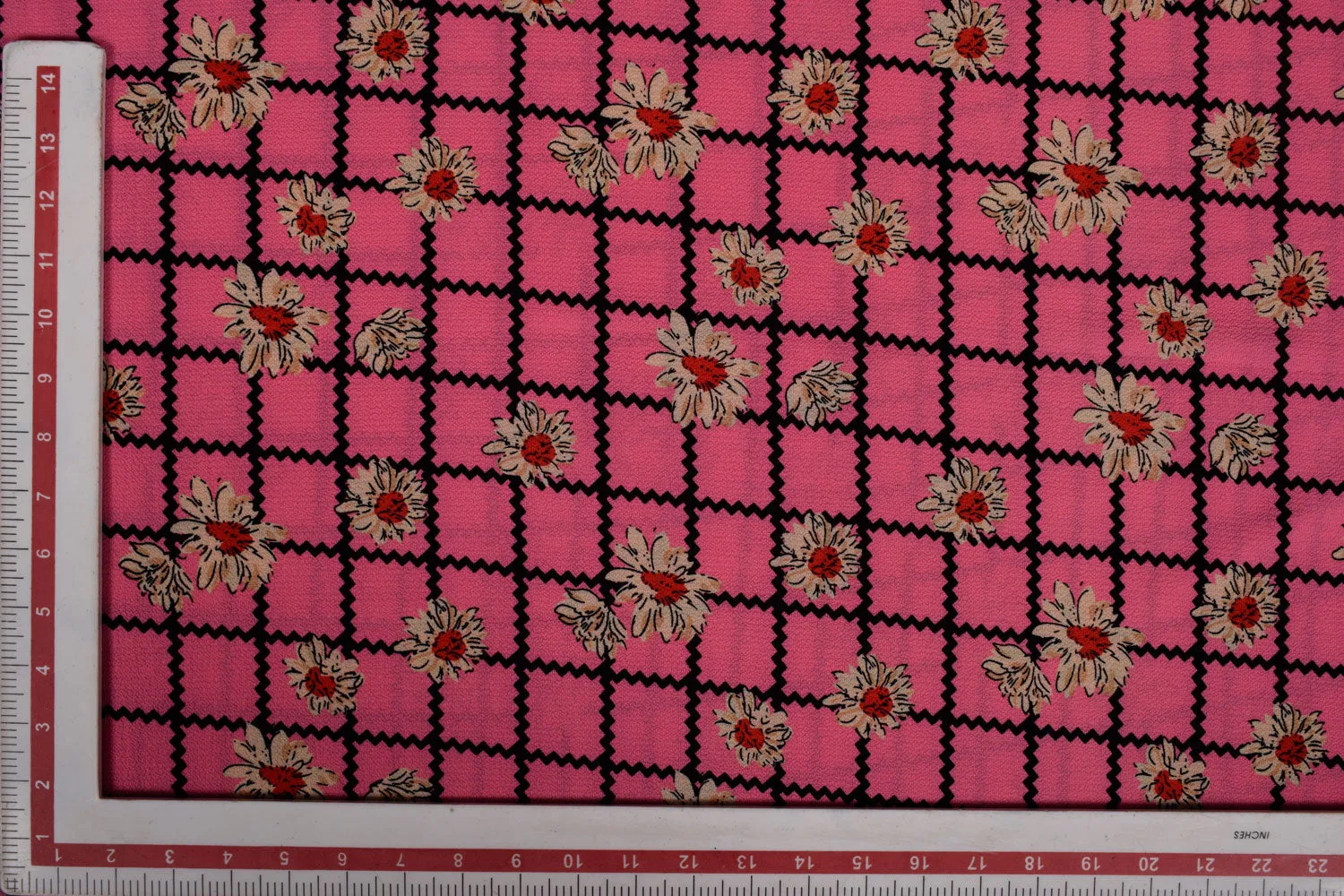 Pink Bubble Georgette Fabric