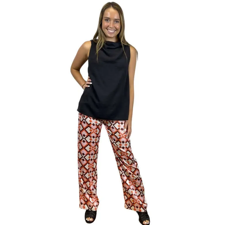 Pink Retro Satin Pants CLEARANCE FINAL SALE
