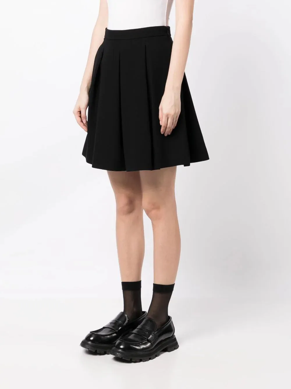 Pleated A-line Skirt