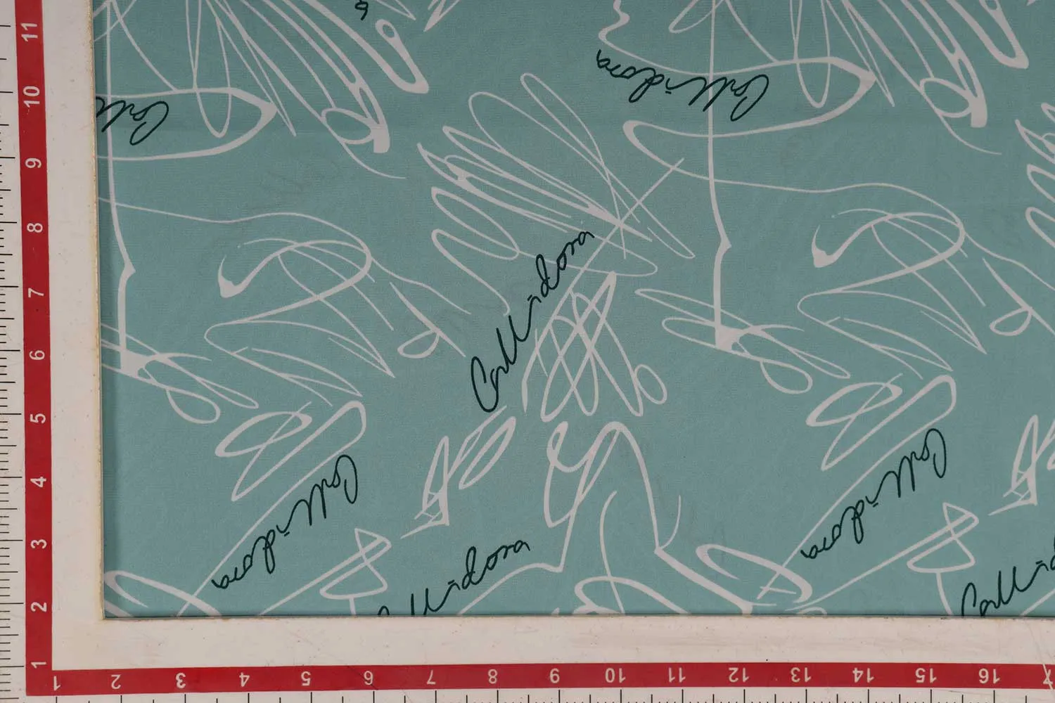 Precut Light Blue Printed Crepe Fabric