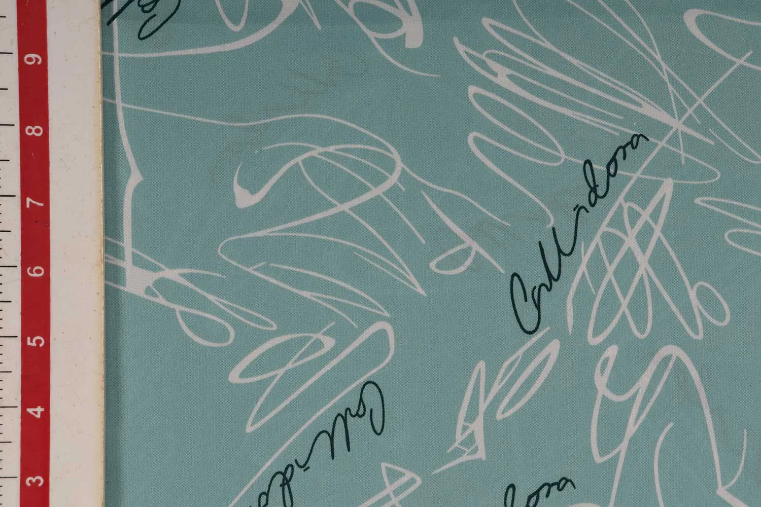 Precut Light Blue Printed Crepe Fabric