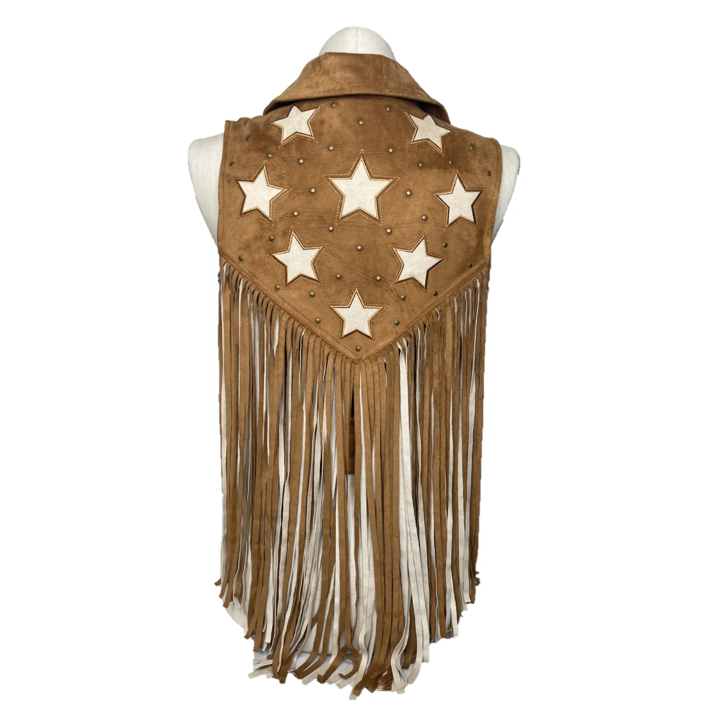 Rock & Roll Cowgirl® Ladies Microsuede Fringe Brown Vest RRWO98R0XU