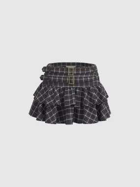 Ruffle Hem Mini A-Line Skirts
