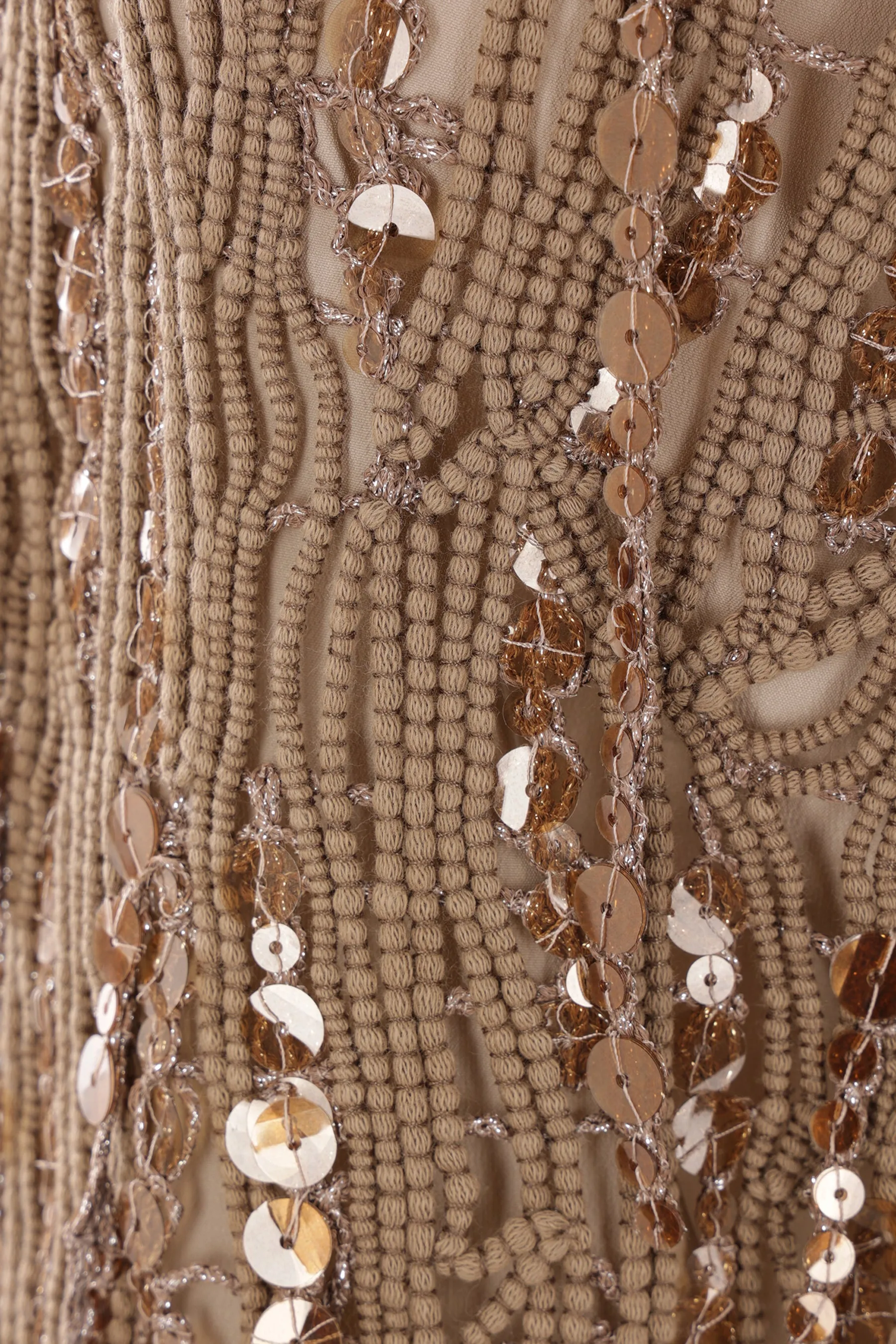 Sequin-Fringed Cotton Top