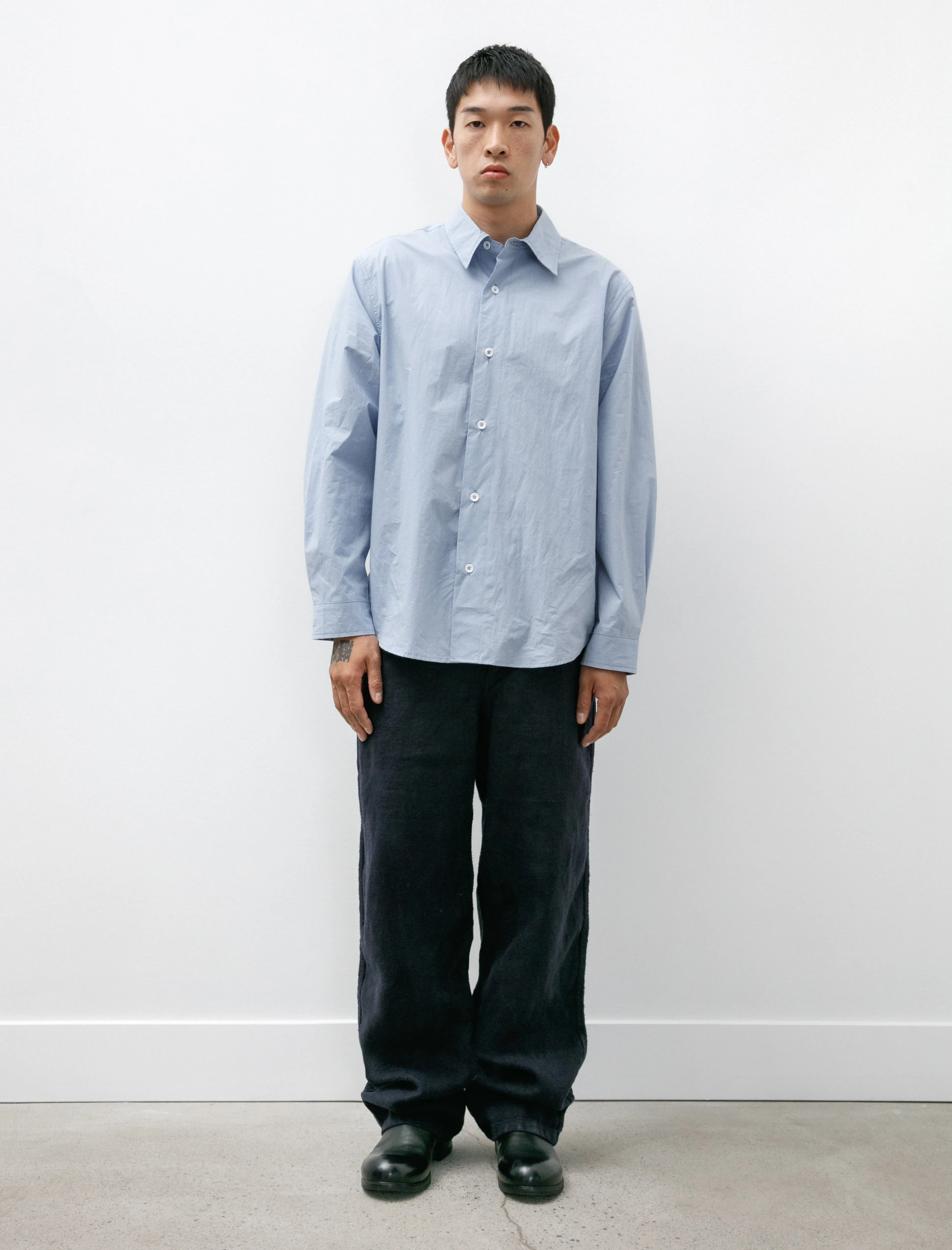 Set Up Pants Garment Dyed Indigo
