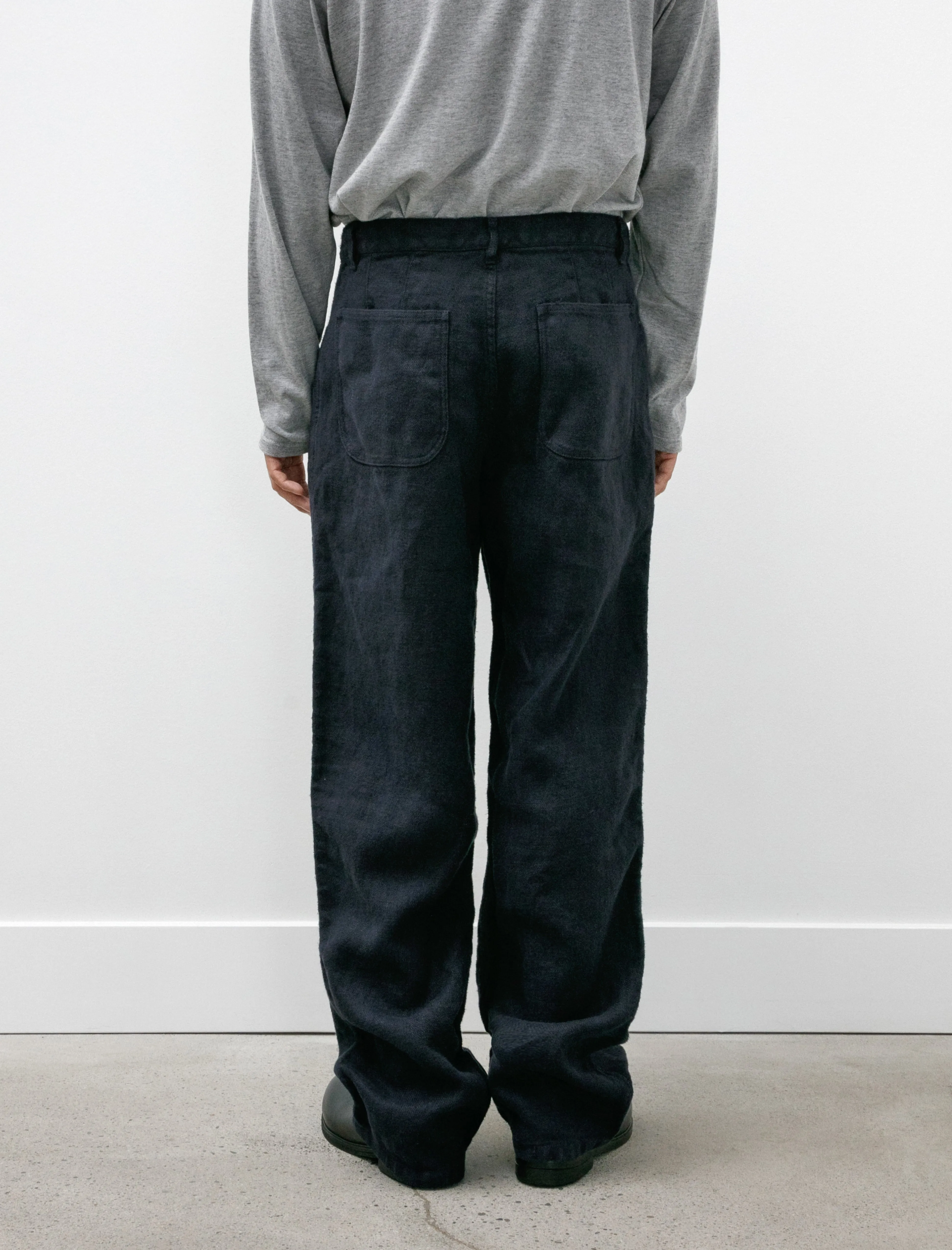 Set Up Pants Garment Dyed Indigo