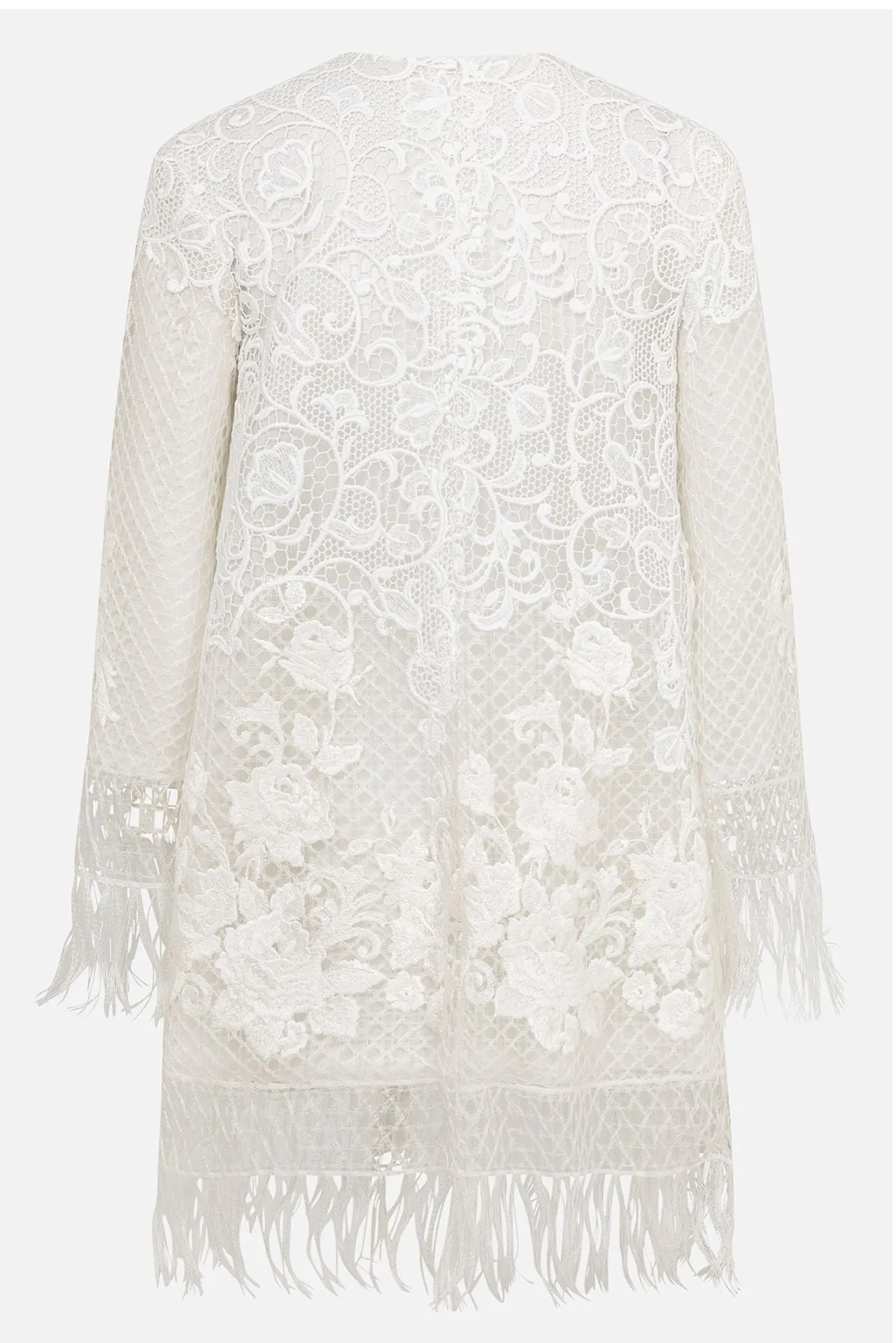 Shirt, Lace Embroidered Jacket, and Pleated Pants