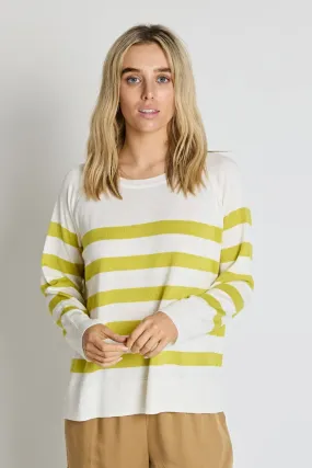 Stella   Gemma - Bella Jumper - Lime Stripe