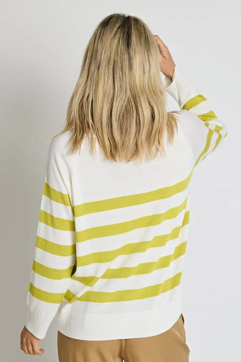Stella   Gemma - Bella Jumper - Lime Stripe
