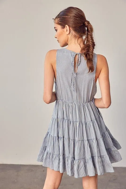 Sweet Things Gingham Tiered Mini Dress