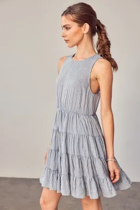Sweet Things Gingham Tiered Mini Dress