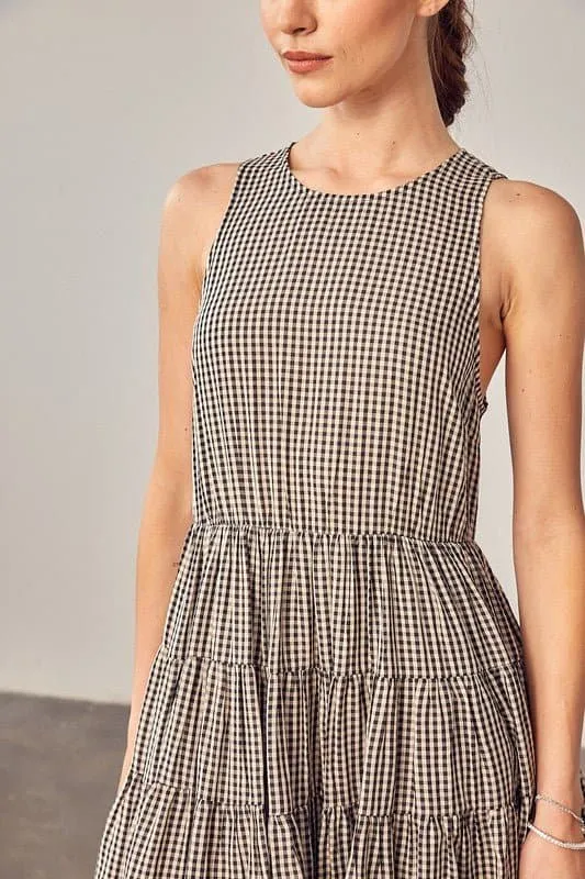 Sweet Things Gingham Tiered Mini Dress