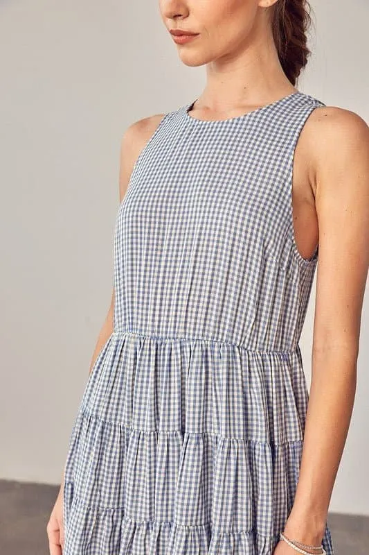 Sweet Things Gingham Tiered Mini Dress