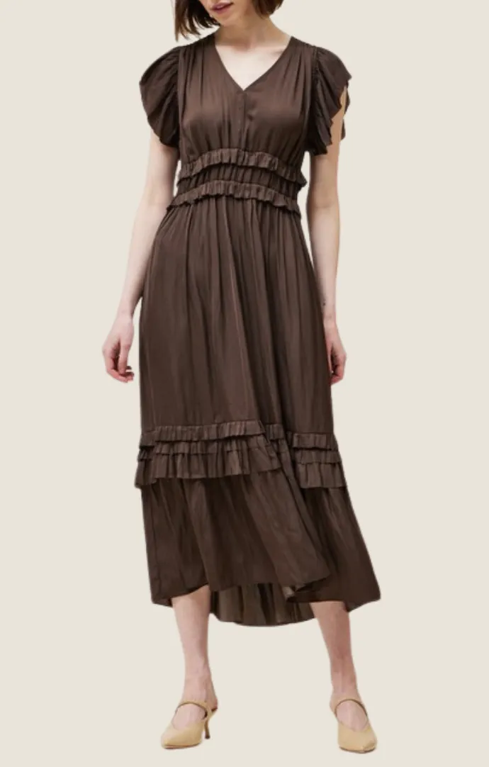 Taisha Dark Roast Midi Dress