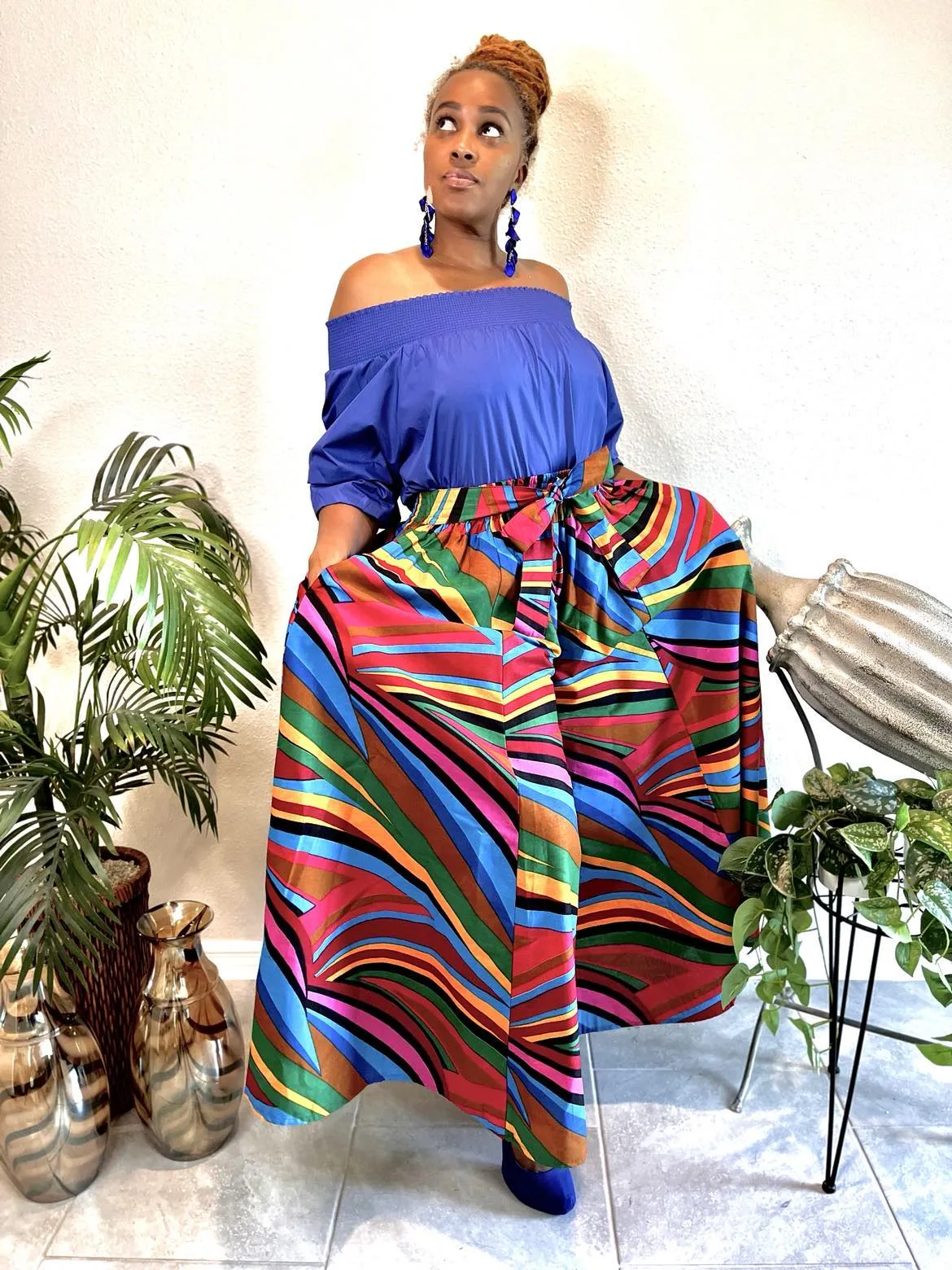 The Multi Color Abstract Palazzo Pants