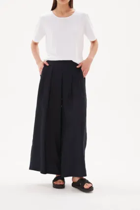 Tirelli - Elastic Back Palazzo Pant - Deep Navy