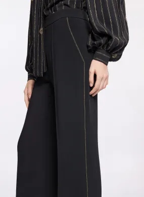 Topstitch Crepe Pants