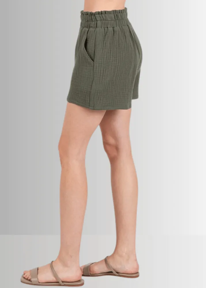 Triple Cotton Gauze Shorts