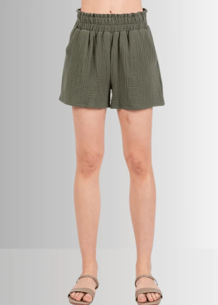 Triple Cotton Gauze Shorts