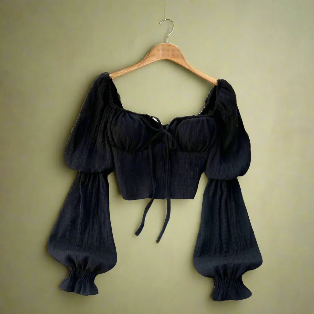 Vintage Peasant Square Neck Top
