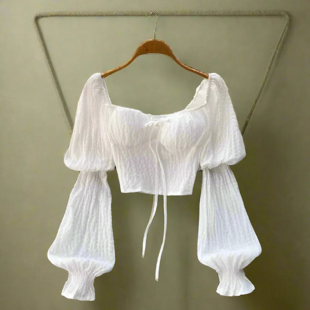 Vintage Peasant Square Neck Top