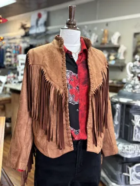 W.A.Y. - Brown Suede Fringe Jacket