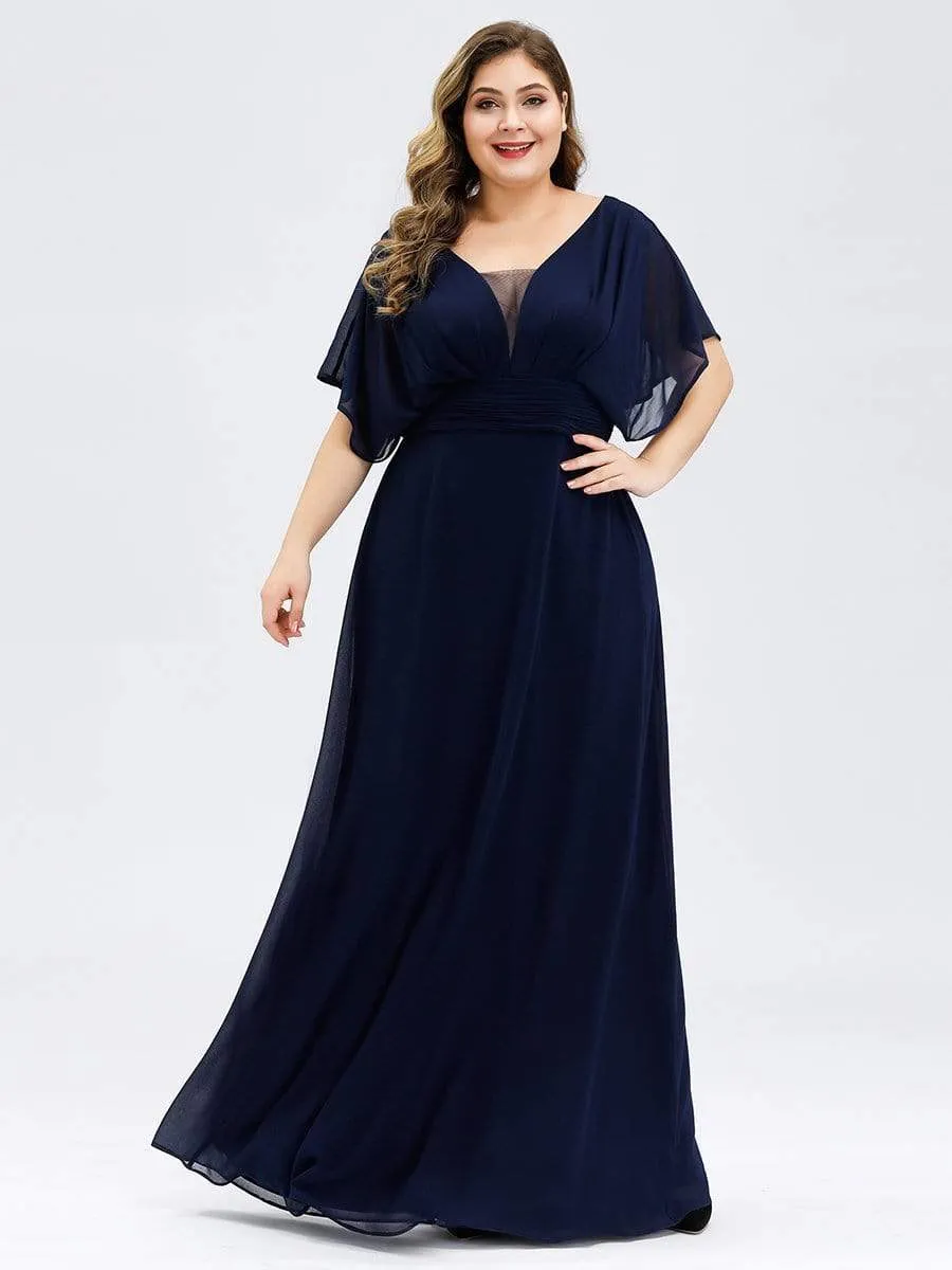 Women's A-Line Empire Waist Chiffon Evening Party Maxi Dress
