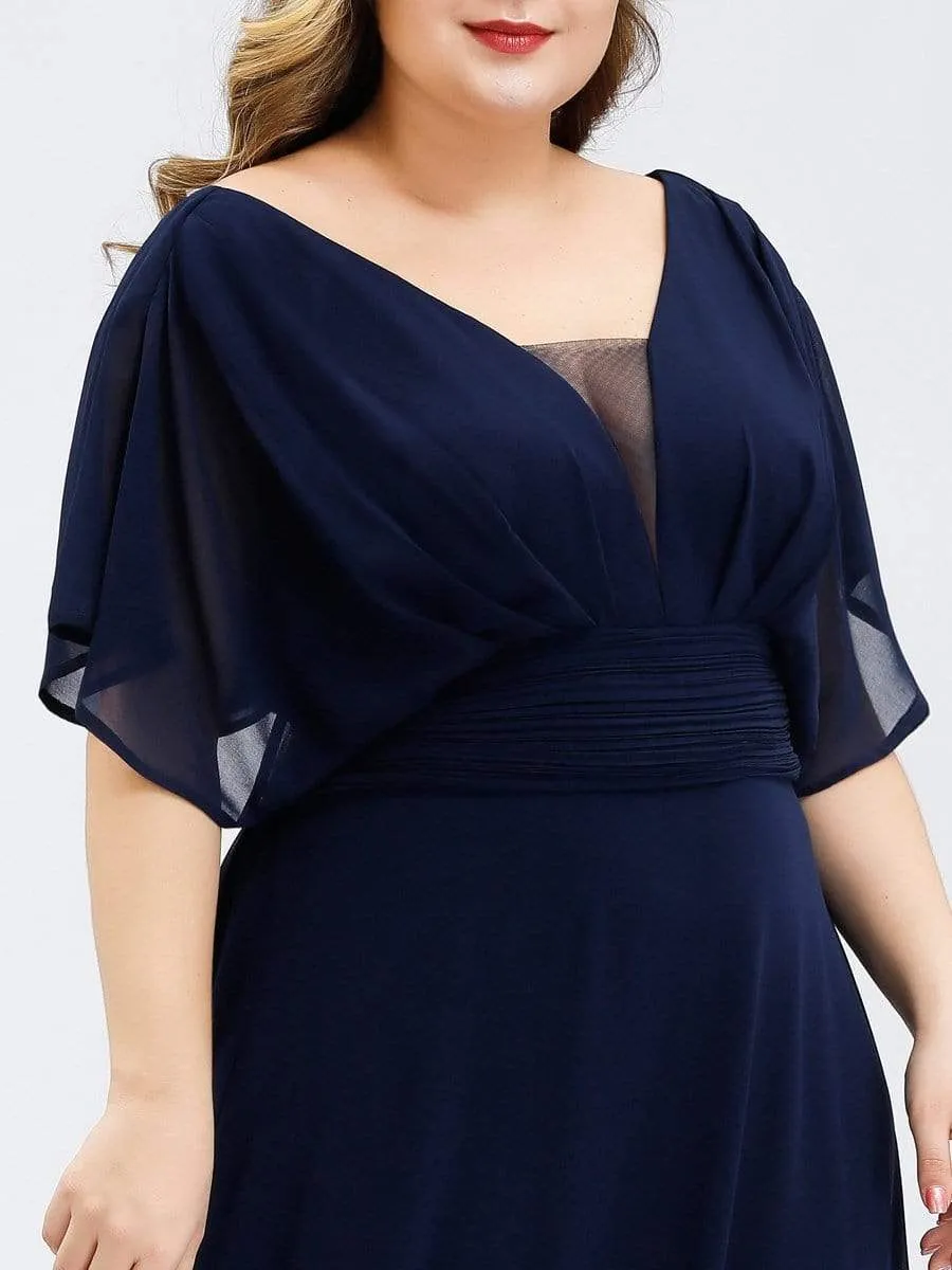 Women's A-Line Empire Waist Chiffon Evening Party Maxi Dress