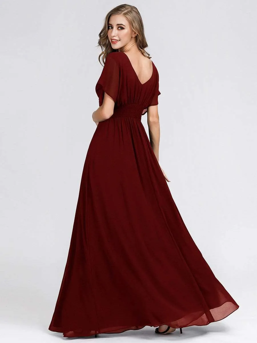 Women's A-Line Empire Waist Chiffon Evening Party Maxi Dress