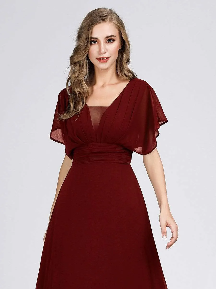 Women's A-Line Empire Waist Chiffon Evening Party Maxi Dress