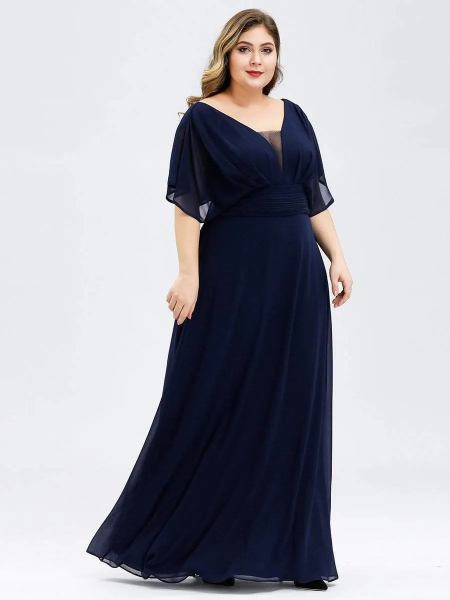 Women's A-Line Empire Waist Chiffon Evening Party Maxi Dress