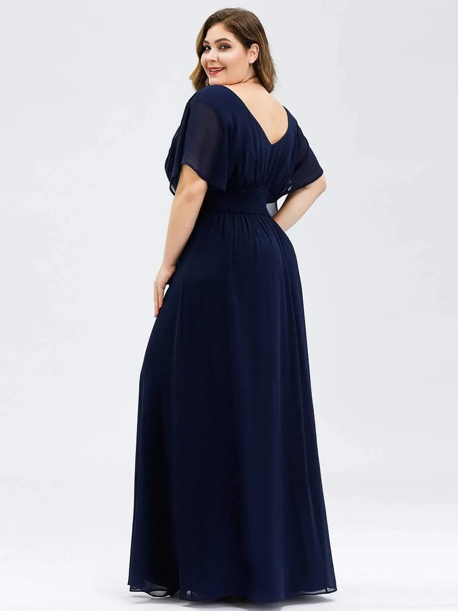 Women's A-Line Empire Waist Chiffon Evening Party Maxi Dress