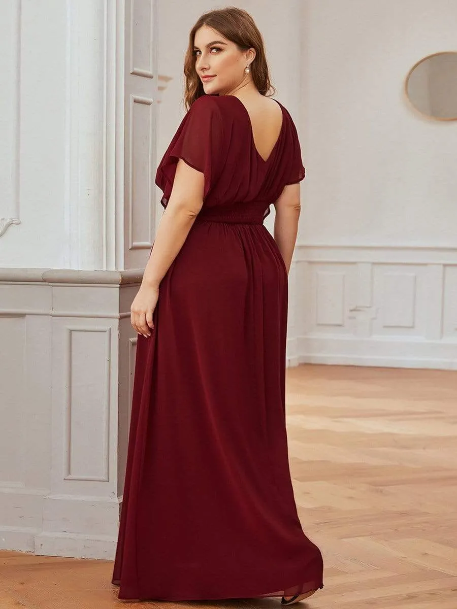 Women's A-Line Empire Waist Chiffon Evening Party Maxi Dress