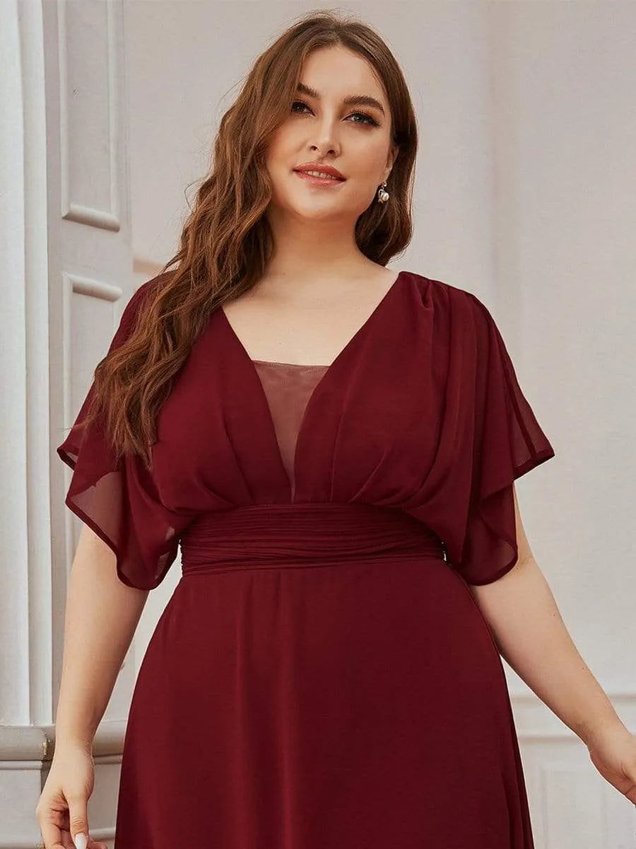Women's A-Line Empire Waist Chiffon Evening Party Maxi Dress