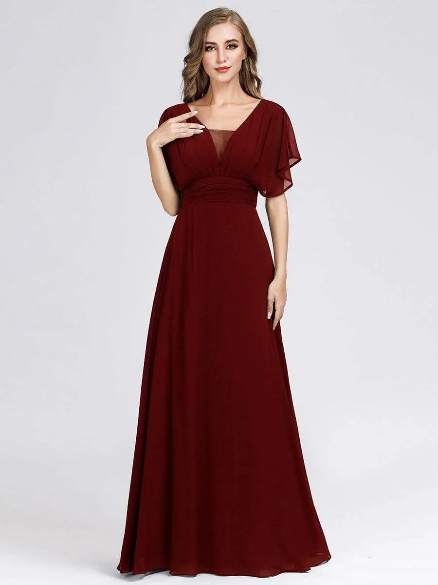 Women's A-Line Empire Waist Chiffon Evening Party Maxi Dress