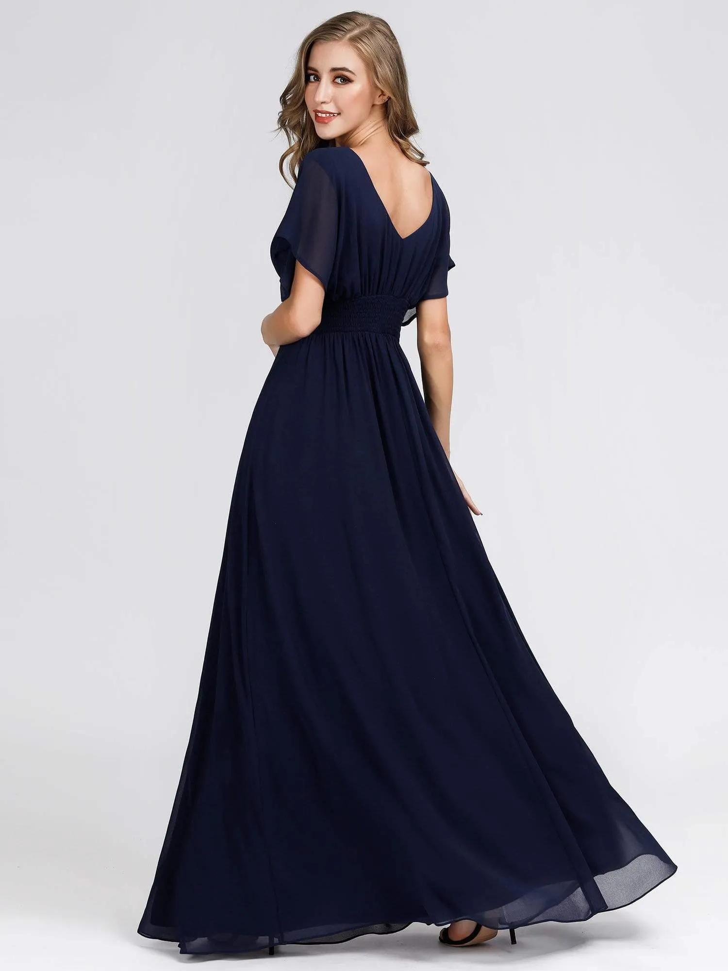 Women's A-Line Empire Waist Chiffon Evening Party Maxi Dress