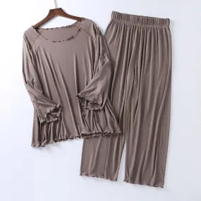 Women's Wide-Legged Pants Pajama Set